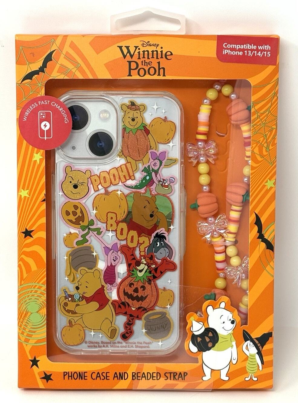 Disney Winnie The Pooh Halloween Skinnydip iPhone 13 / 14 / 15 Case Beaded Strap